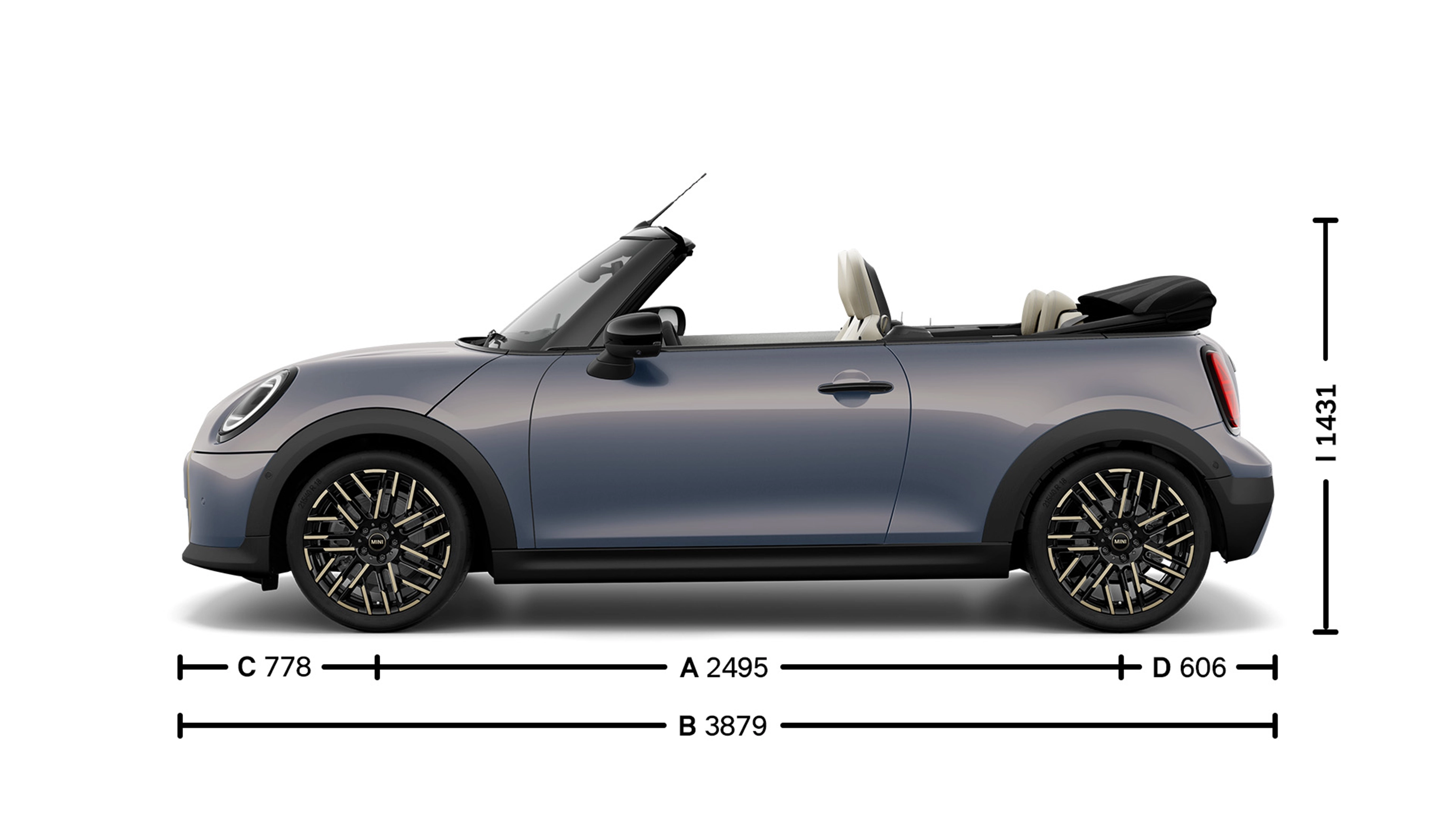 MINI Cooper Cabrio – rozměry – úvodní fotografie